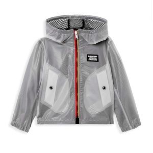 Burberry kids Bardy clear mesh rain coat